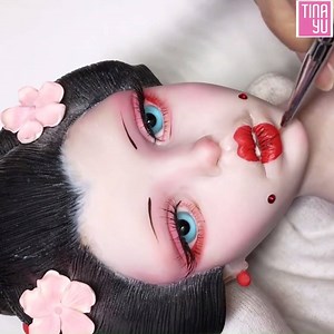 Beautiful polymer clay geisha doll process video by Tina Yu Artist | Cubebrush