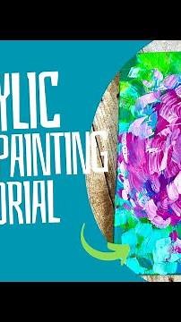 How to paint a simple abstract flower in acrylic! #easyart #acrylicpainting #howtopaintaflower