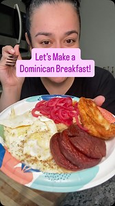 Let’s make a Dominican breakfast! Creators I watched: @atasteofmichelle & @gi.sellerosario #dominicanbreakfast #lostresgolpes #mangu #salami #brunch #breakfast #cookwithme #cooking | Lalarosenyc