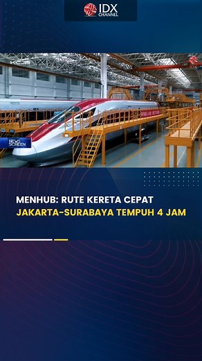 Proyek Kereta Cepat Jakarta-Surabaya, waktu tempuh hanya 4 Jam #idxchannel #idxchannelcom #fypシ#keretacepat #jakarta #surabaya
