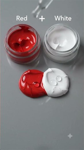 Red + White Paint Mixing ❤️🤍 | Amazing Color Transformation #Shorts