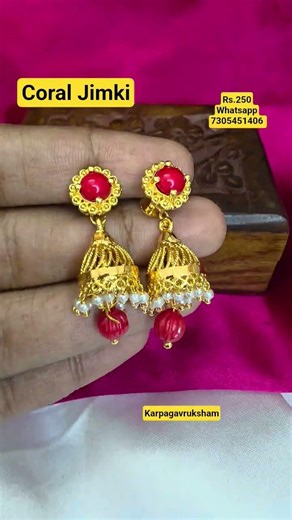 🪸 Coral Jimki Whatsapp 7305451406 💫 #trending #jewellery #online #impon