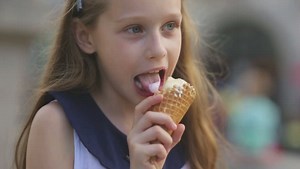 Little Girl Eating Ice Cream On Stock Footage Video (100% Royalty-free) 17314678 | Shutterstock