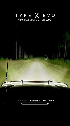 Type-X™ EVO 4 Inch [Flood] LED Driving Lights Night Driving Footage #stedi #drivinglights #led