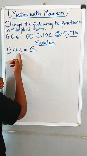 33K views · 406 reactions | How to change decimal numbers to fractions #mathswithmaureen #maths #decimals #fractions | Maths with Maureen | Facebook