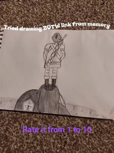 tried drawing link from memory #art #botw #loz
