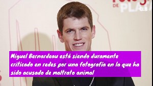 La foto de Miguel Bernardeau por la que le acusan de maltrato animal