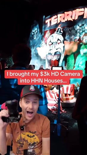 I took my $3k HDD camera into the Terrifier haunted house at Halloween Horror Nights Orlando. Was this your favorite HHN house? #hhn #halloweenhorrornights #halloweenhorrornightsorlando #hhnorlando #terrifier | Walrus Carp