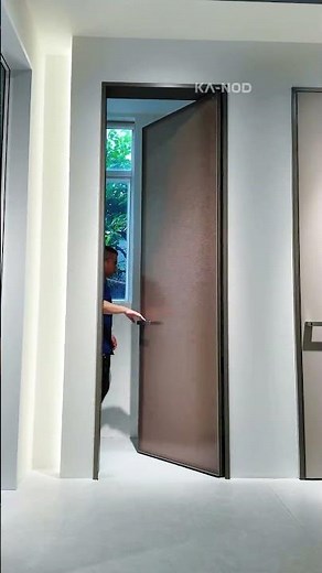 minimalist interior swing door for bathroom and bedroom slim frame textured glass design