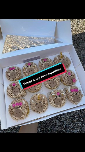 Super Easy Cow Cupcakes Tutorial
