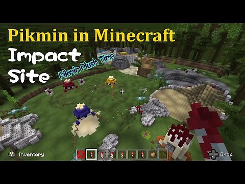 Minecraft Pikmin Impact Site Build with Pikmin Plushtime