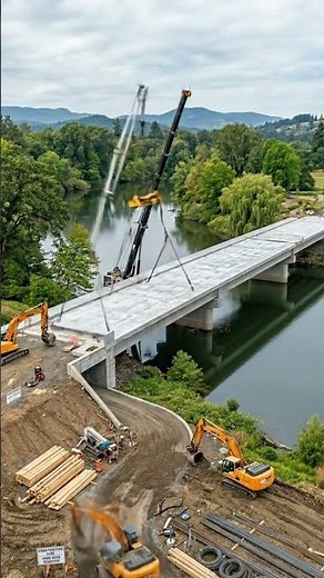 Cinematic Rural River Crossing Bridge Construction | Photorealistic Build