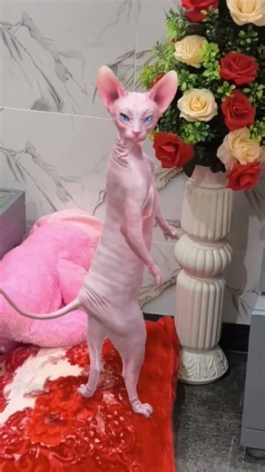 spinx cat dancing in room #viralvideo #catdancing