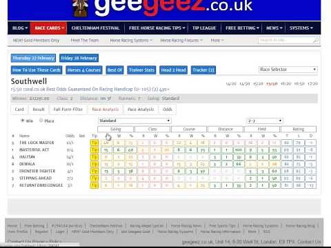 Geegeez Racecards overview