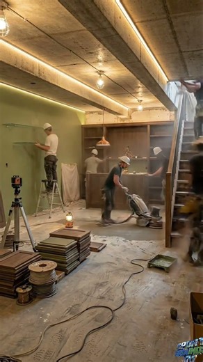 Hidden Floor Entrance Transformed into a Luxury Game Room 🥎🎱#HiddenRoom#Luxurymancave #youtubeshorts