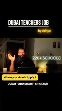 Should you apply to DUBAI FOR TEACHER JOBS Iran UAE Abu Dhabi