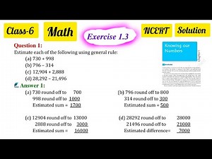Class 6 Maths Exercise -1.3 Chapter - 1 Knowing our Numbers Ncert Solution | class 6 Ncert math |