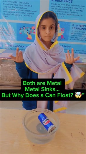 Why Does a Soda Can Float but Metal Sink? Density Secret Revealed! #ScienceExperiment #STEM