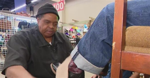 Fort Worth Stock Show & Rodeo star Big Drew Douglas wows crowds with boot-shining skills