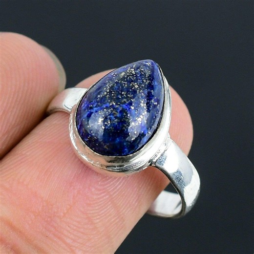 Handcrafted Lapis Lazuli Ring, 925 Sterling Silver Jewelry, Antique Jewelry for Gift, Lapis Lazuli Gemstone, Birthday Gift for Love - Etsy