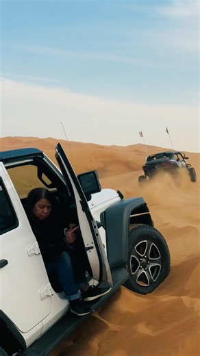 Just a playground… made of sand. 🏜️🚙