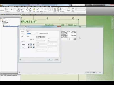 Autodesk Inventor : Taming your drawing Parts List MASS values