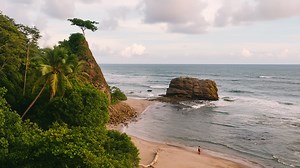 Coastline of Santa Teresa, Costa Rica – Aerial Footage in 4K