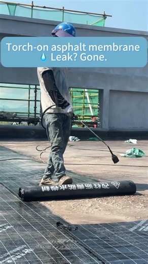 SBS modified bitumen roll 🔥 Strong, flexible, long-lasting. #constructiontips