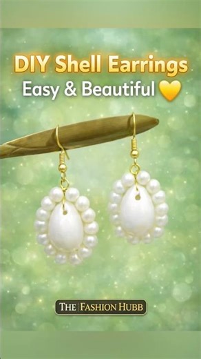 DIY Shell Earrings Easy & Beautiful #shorts