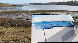 Taking some time along the lagoon | Birgit O'Connor Watercolors