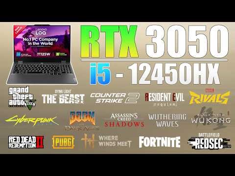 Lenovo LOQ | RTX 3050 6GB + i5 12th Gen 12450HX | New 16 Games Tested