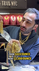 212K views · 4.2K reactions | This gold chain package is worth $350,000 but was only $35,000 20 years ago as I’ve been trying to explain to you . It’s TraxNYC.com to purchase your gold chain, or 64 West 47th street. #traxnyc #gold #goldchains #unboxing | Trax NYC Custom Jewelry | Facebook
