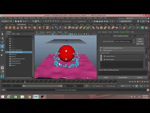 Autodesk maya 2020- Mash Dynamics collider effect tutorial