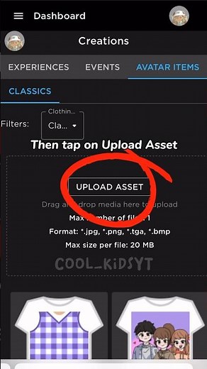How to upload a roblox t-shirt for FREE on MOBILE! ✨ #roblox #fypシ #tshirt #avatar #trend #viral
