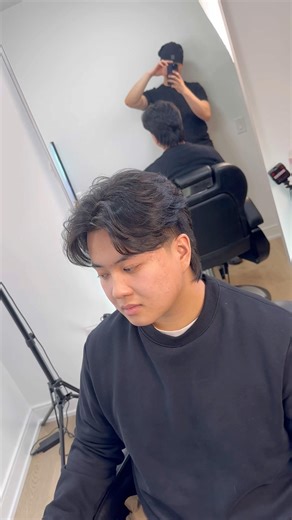 Wavy perm transformation 💨‼️ #barber #hairstyle #hairtransformation