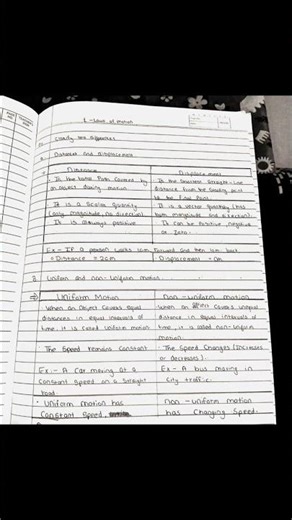 Class 9th Science Chapter 1 laws of motion notes📃📜