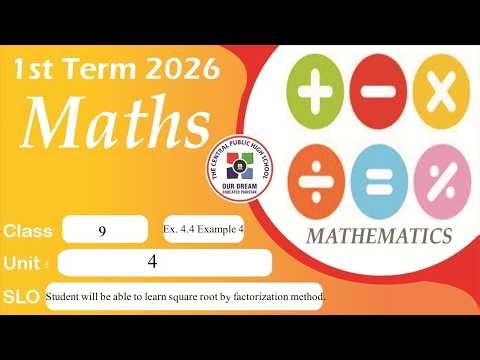Level 9 || Maths|| First Term, 2026 || Unit: 4 || Ex. 4.4 || Example: 4