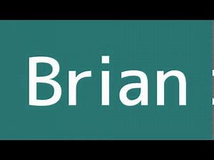 How to say Brian in Spanish