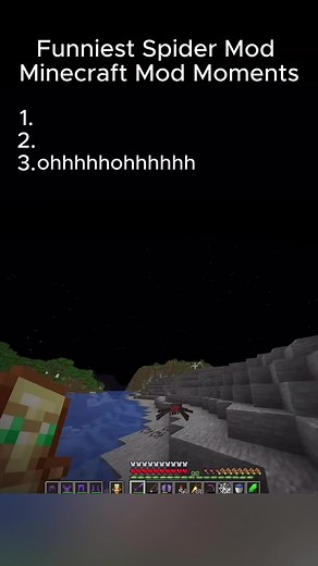 Minecraft Spider Mod #minecraft #gaming #spiders #funny #modminecraft | minecraft
