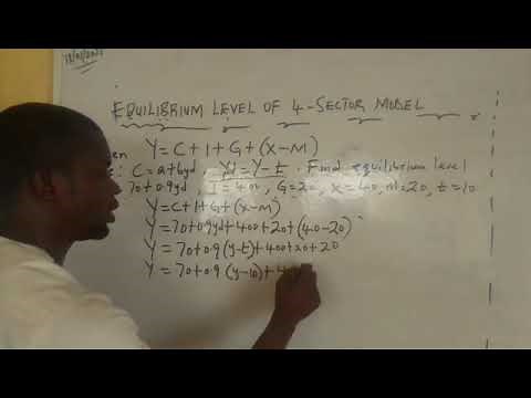 DETERMINATION OF NATIONAL INCOME EQUILIBRIUM LEVEL OF 4-SECTOR