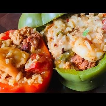 Cheesy Jambalaya Stuffed Peppers