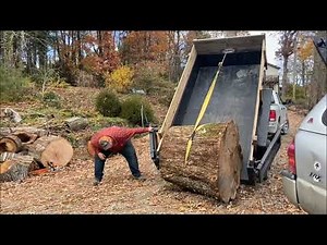 How We LOAD MASSIVE LOGS Into Dump Trailer WITHOUT Machine!!