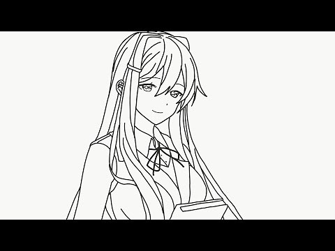 How to draw Yuri from ddlc