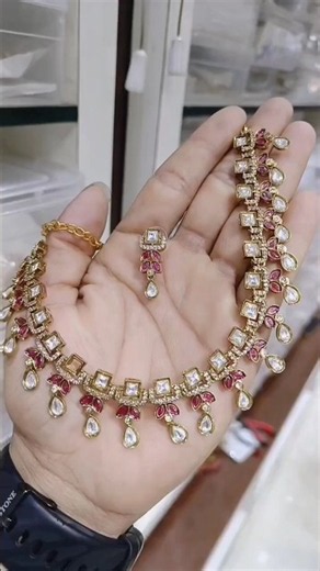 Beautiful CZ Necklace Set Latest Bridal Jewellery |KS Jewellery Collections #shorts