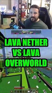 Lava Nether VS Overworld! #minecraft #minecrafttutorial #minecraftbuilding #minecraftmemes #gaming