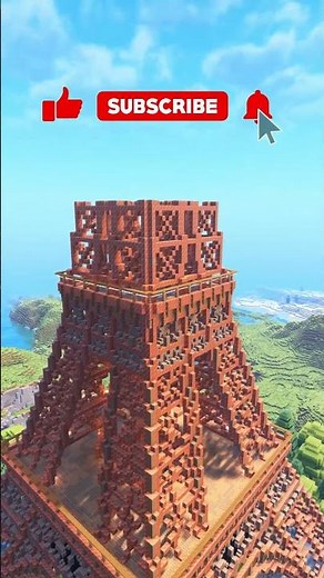 Minecraft Eiffel Tower Easy Starter Base Build Timelapse #minecraft #minecraftbuilding