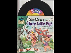 Walt Disney's "Three Little Pigs" read along book and record