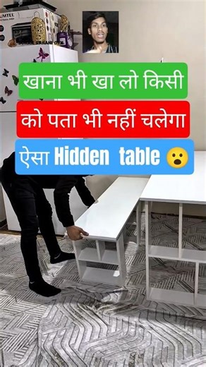 Wall Hidden Dining Table New Design | #shorts #diningtable #folding