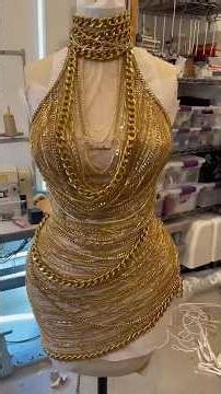this custom 18K gold dress weighs even more than you think 😭 #shorts