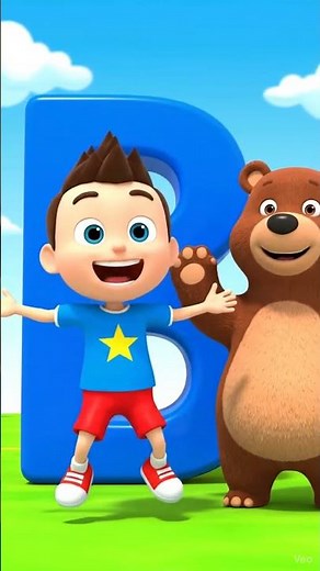 B is for Bear! 🟡Let’s learn the alphabet together with this fun 3D cartoon animation #kidslearning
